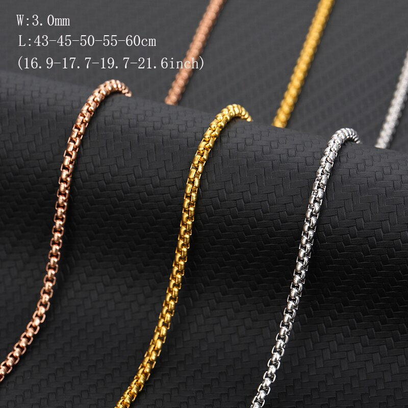 Basic Punk Stainless Steel Necklace for Men Women Curb Cuban Link Chain Chokers Vintage Gold Golor Chains Christmas Gift