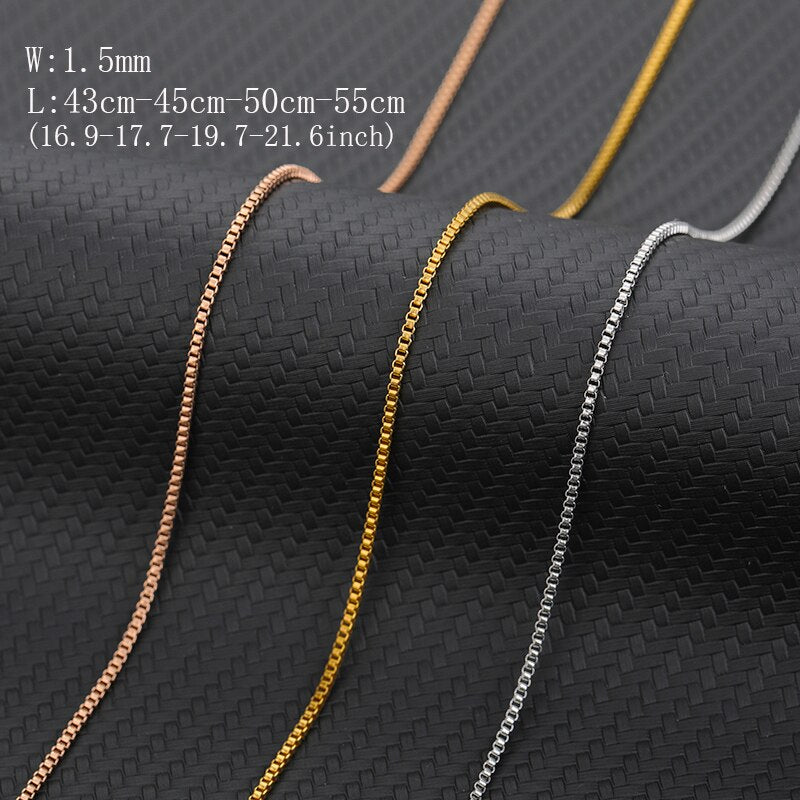 Basic Punk Stainless Steel Necklace for Men Women Curb Cuban Link Chain Chokers Vintage Gold Golor Chains Christmas Gift
