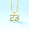 Basketball Legend Number 23 Pendant Necklace Cool For Fans Charm Collar Male Hip-hop Basketball Lover Iced out Rock Necklace