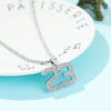 Basketball Legend Number 23 Pendant Necklace Cool For Fans Charm Collar Male Hip-hop Basketball Lover Iced out Rock Necklace
