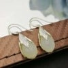 B S925 silver original natural field White Magnolia Earrings Handmade original snail simple female Earrings