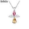 BeBella Lovely angel pendant necklace made with Austrian Crystals from Swarovski for women gift