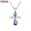 BeBella Lovely angel pendant necklace made with Austrian Crystals from Swarovski for women gift