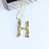 Oversized capital Initial Necklace Custom Name Large 26 Letters Alphabet Punk Style Gold Color Alloy Jewelry for Women
