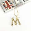 Oversized capital Initial Necklace Custom Name Large 26 Letters Alphabet Punk Style Gold Color Alloy Jewelry for Women
