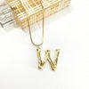 Oversized capital Initial Necklace Custom Name Large 26 Letters Alphabet Punk Style Gold Color Alloy Jewelry for Women