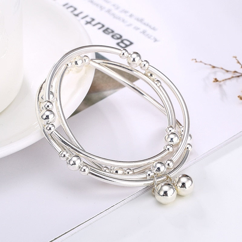 Bead Bend 2020 Hot Sale S925 Pure Silver Joker Contracted Female Bracelet Hand String Of Wholesale Fashion And Personality