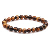 Beaded Bracelet 8mm Natural Stone Lava Tiger Eye Black Onyx Matte Healing Beads Bangle Stretch Charm Yoga For Women Men Jewelry