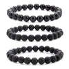 Beaded Bracelet 8mm Natural Stone Lava Tiger Eye Black Onyx Matte Healing Beads Bangle Stretch Charm Yoga For Women Men Jewelry