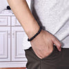 Beaded Bracelet for Men Natural Stone Beads Wristband Volcanic Stone Hand Bracelets Bangle   Jewelry Gift