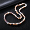 Beaded Choker Necklaces 2020 Fashion Wedding Jewelry 7-8mm Round Pearl White Pink Purple Torques For Women Gifts
