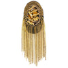 Beaded Crystal Shoulder Patches Motifs Fringe Tassel Epaulets Shoulder Brooches 2 Pieces