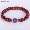 Beaded garnet bracelet for women Fancy beaded garnet jewelry of bracelets