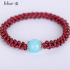 Beaded garnet bracelet for women Fancy beaded garnet jewelry of bracelets