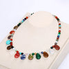 Beads Natural Stone Necklaces Tassel Women Short Necklace Chain Men Statement Jewelry Boho Maxi Necklaces Agate Amber Jade Gifts