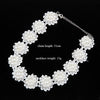 Beadsland Chokers Necklaces Simulated-pearl Handiwork Flower Shape Design Ethnic Woman Girl Party Festival Gift 40157