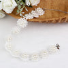 Beadsland Chokers Necklaces Simulated-pearl Handiwork Flower Shape Design Ethnic Woman Girl Party Festival Gift 40157