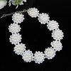 Beadsland Chokers Necklaces Simulated-pearl Handiwork Flower Shape Design Ethnic Woman Girl Party Festival Gift 40157