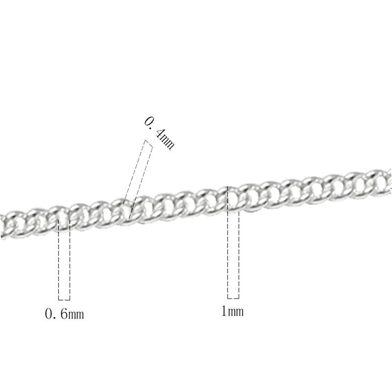 925 Sterling silver curb chain unfinished chain custom jewelry handmake necklace gift for bride ID 36390