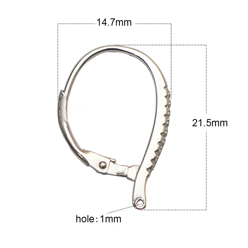 925 sterling silver leverbacks component french earring hook jewelry making for her ID36587