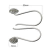 French Ear Wires Flower Ear Hooks 925 Sterling Beaded Earwires Earring Findings Nice Gift for Her ID 34922