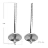 ID 25341 new earing component in 925 sterling silver stud earrings jewelry making for her