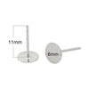 ID 26690   alibaba flat back Earring findings as 925 sterling silver Stud post earring base 10 pair per lot