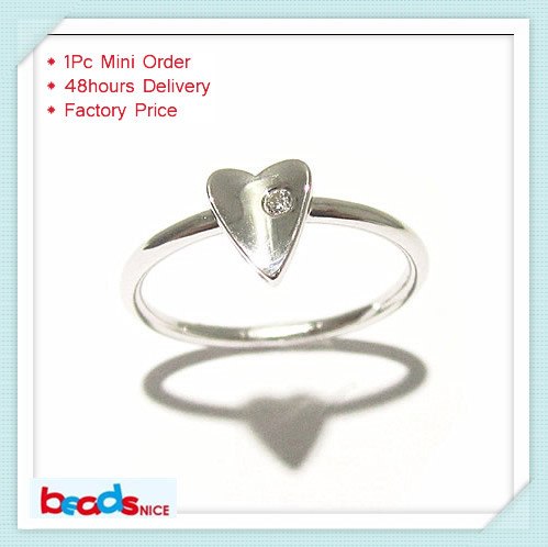 ID26777 heart ring   elegant trendy rings 925 silver knuckle rings