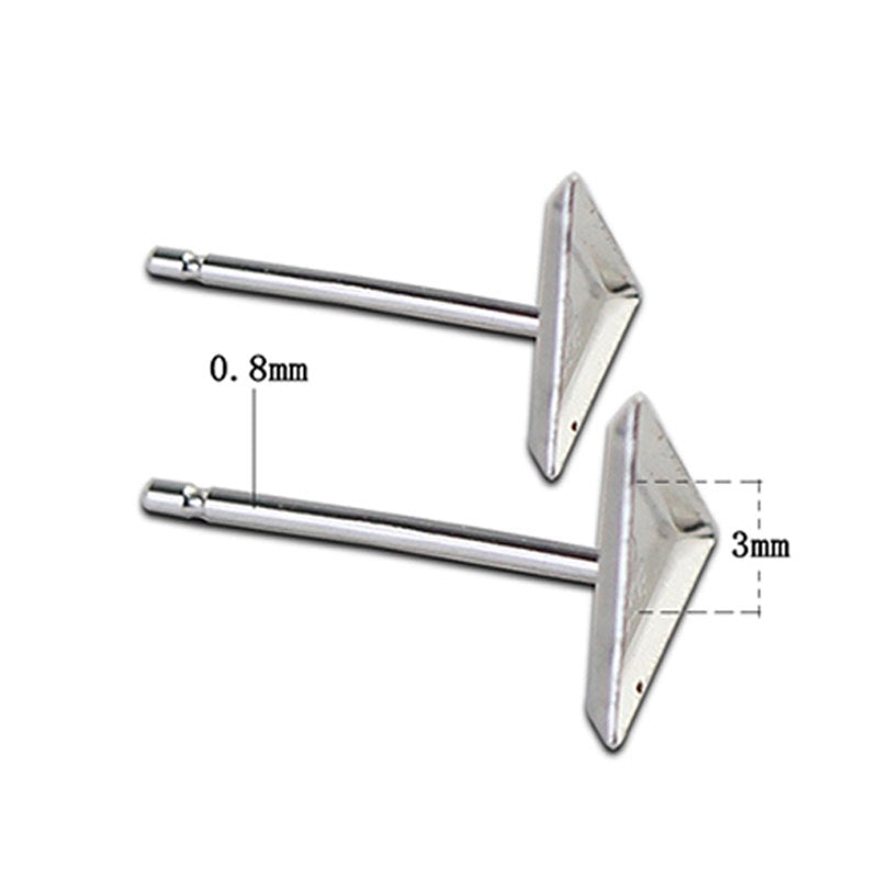 ID27000 pure 925 sterling silver triangle stud earing for your elegant design