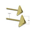 ID27000 pure 925 sterling silver triangle stud earing for your elegant design