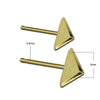 ID27000 pure 925 sterling silver triangle stud earing for your elegant design