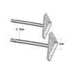 ID27000 pure 925 sterling silver triangle stud earing for your elegant design