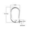 ID27511 real silver 925 lever back earrings with 3mm silver beads earrings base diy earring components
