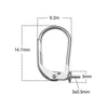 ID27511 real silver 925 lever back earrings with 3mm silver beads earrings base diy earring components
