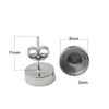 Post earring findings 925 sterling silver stud earring with 8mm round bezel setting for jewelry making ID 34732