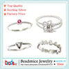 stacking rings silver mix midi rings sets 925 silver gemstone rings unique design first knuckle rings ID:26769