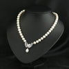big pearl necklace for women silver statement necklace with silver 925 butterfly pendant ID29797