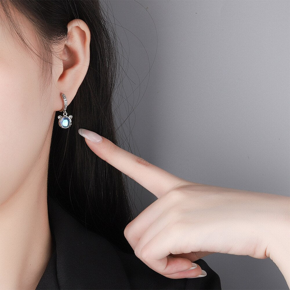 Bear Earrings For Women 925 Stamp Gold Silver Color Korean  Designer Jewelry Accessories 2022 Trend Christmas