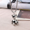 Bear Necklace Couple Sweater Chain Snake Bones Chain Metal Hip-hop Cool Earth Cute South Korea Vintage Teddy Bear Pendant Unisex
