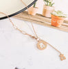 Bear Stainless Steel Necklace Without Fading Cute Simple Rose Gold Clavicle Chain Women's Necklace Stainless Steel Jewelry