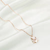 Bear Stainless Steel Necklace Without Fading Cute Simple Rose Gold Clavicle Chain Women's Necklace Stainless Steel Jewelry