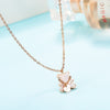 Bear Stainless Steel Necklace Without Fading Cute Simple Rose Gold Clavicle Chain Women's Necklace Stainless Steel Jewelry