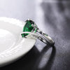 Beautiful 925 Sterling silver green crystal Water droplets Rings For women size 7 8 engagement wedding Jewelry