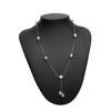 Beautiful 925 sterling silver chain necklace with pearl,wedding women simple tassel choker necklace 45cm