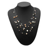 Beautiful Baroque Multi-layer Pearl Necklace for women 925 sterling silver Nine Natural pearl colors necklace