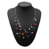 Beautiful Baroque Multi-layer Pearl Necklace for women 925 sterling silver Nine Natural pearl colors necklace