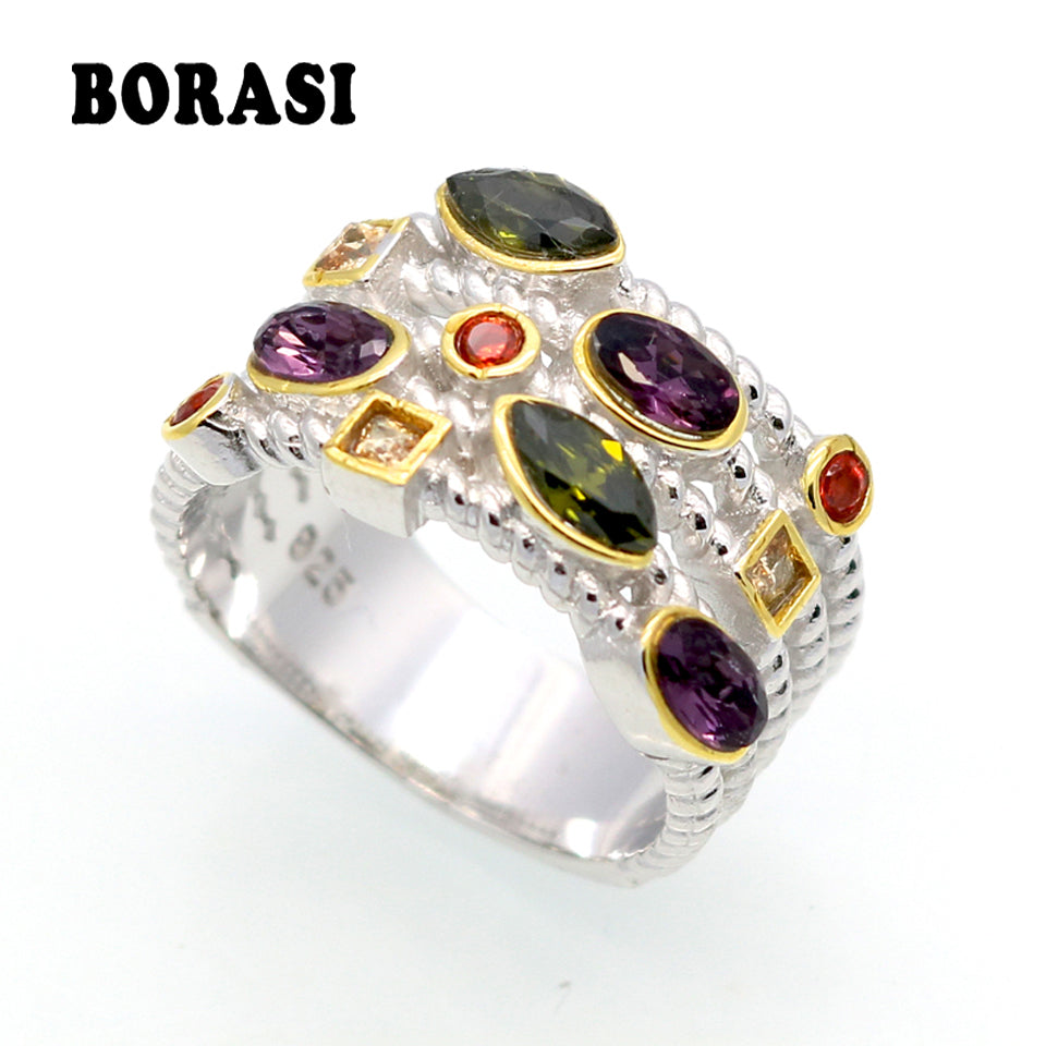 Beautiful Design Austrian Crystal Silver Ring Classic Fashion Jewelry Party Gift For Woman Top Quality