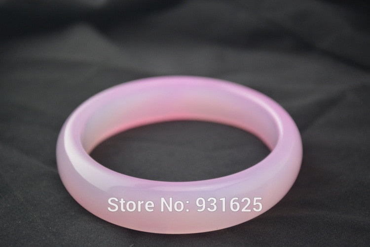 Beautiful Genuine Natural Pink Yu Lucky Bangle Handmade Bracelet Fashion woman's Pink bangles Fine Jewelry 58-62mm