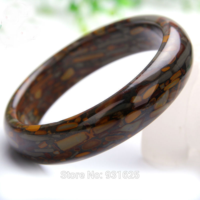 Beautiful Natural NuWa Stone Multicolor Stone Bangle Handmade Woman's Bracelet Fashion Bangles Fine Jewelry 57-62mm