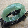 Beautiful Natural green dongling jade bangle bracelets hand-made crystal stones
